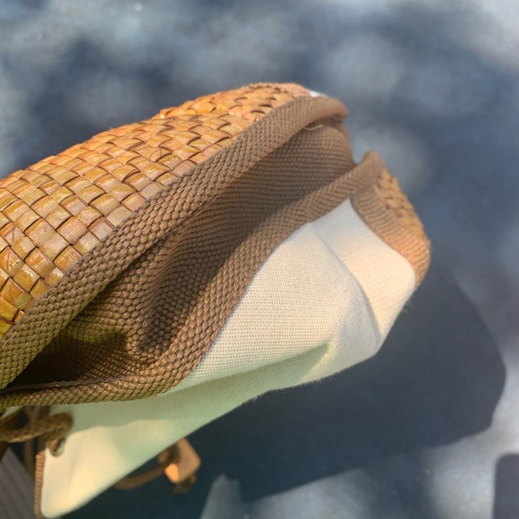 Canvas/Straw/Braided Rope Made in Italy Bucket Bag - Picture 14 of 14